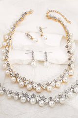 Elegant Baroque Pearl Necklace and Earring Set