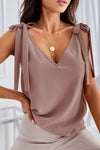 About Jane Tie V-Neck Tank Top
