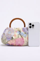Elegant Floral Embroidered Handbag