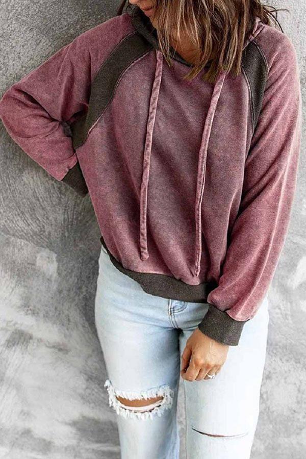 Morning Coffee Vintage Patchwork Hoodie