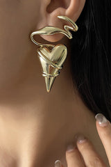 Fashionable Thorn-wrapped Heart Earrings