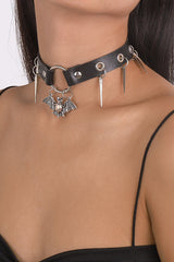 Gothic Hip-hop Style Leather Rivet Bondage Collar