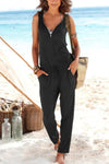 Anything You Need Zipper Neck Jumpsuit