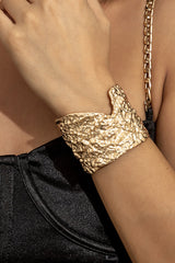 Punk Metal Style Simple Pockmarked Exaggerated Bracelet