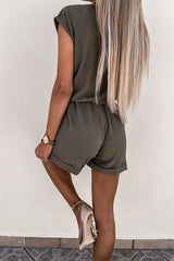 Sunday Chic Lapel Neck Romper