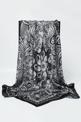 Unique Printed Retro Square Silk Scarf