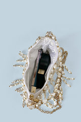 Fashionable Pearl Irregular Beaded Tassel Bag
