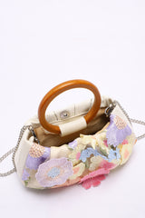 Elegant Floral Embroidered Handbag