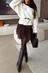 Upper East Chic Knit Wide Neck Long Sleeve Relaxed Sweater