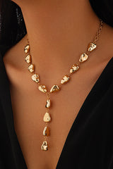 Fashion Irregular Baroque Style Teardrop-shaped Pendant Necklace