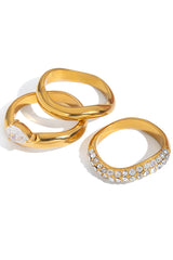 Fashion Stainless Steel Zircon Ring