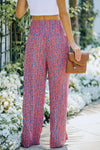 Kassidy Floral High Rise Tie Front Wide Leg Pants