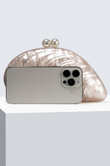 Elegant Shaped Shell Acrylic Evening Clutch