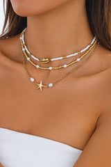 Bohemian Sunflower Multi-layer Pearl Shell Necklace