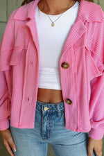 Casual trench striped single-breasted jacket