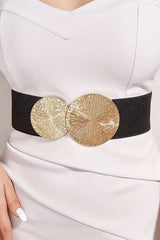 Fashionable Elastic Double Circle Decorative Wide Belt