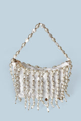 Fashionable Pearl Irregular Beaded Tassel Bag