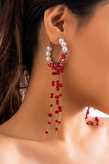 Halloween Gothic Blood Drop Pearl Necklace