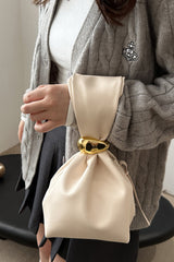 Retro Pleated Simple Bucket Bag