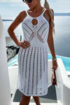 Weekends By The Coast Knit Front Cutout Slit Beach Midi Dress