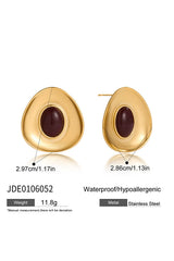 Stylish and Luxurious Titanium Steel Resin Earrings