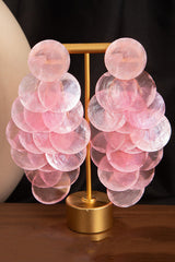 Resort Style Colorful Round Shell Tassel Earrings