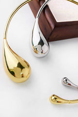 Simple and Exaggerated Water Drop Opening Necklace
