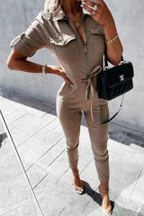 Supreme Pocketed Tie Jumpsuit