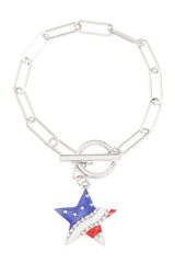 American Flag Independence Day Fashion Bracelet