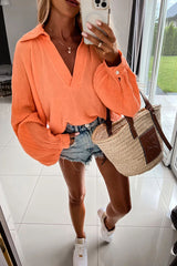 My Own Reality Long Sleeve Loose Blouse