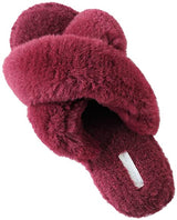 Plush cross-floor cotton slippers