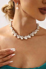 Elegant Baroque Pearl Necklace and Earring Set