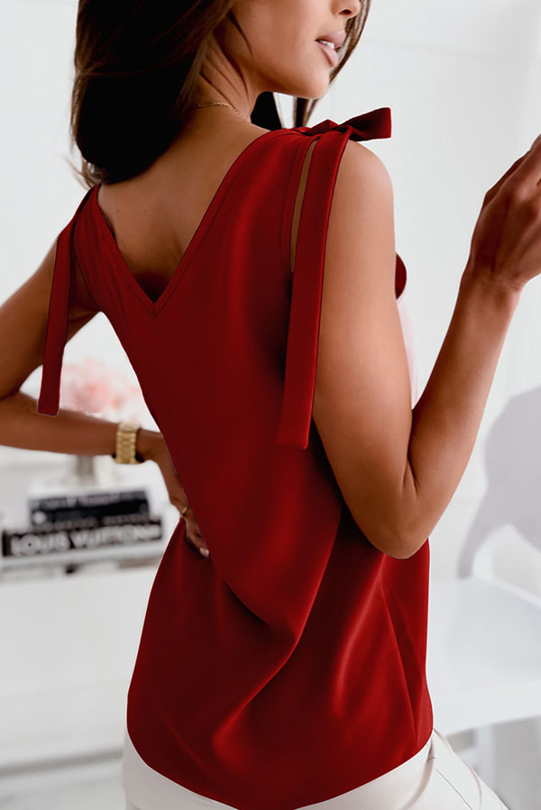 About Jane Tie V-Neck Tank Top