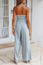 Dream Maker Cut Out Waist Wide Leg Jumpsuit