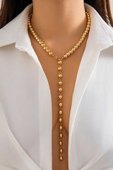 Vintage Beaded Chain Tassel Necklace