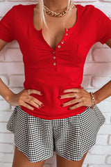 Signature Smile Button Up Top