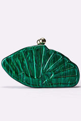 Fashion Acrylic Shell Fan Clutch