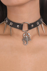 Gothic Hip-hop Style Leather Rivet Bondage Collar
