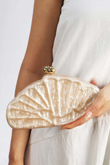 Fashion Acrylic Shell Fan Clutch