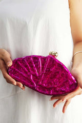 Fashion Acrylic Shell Fan Clutch