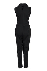 Peyton Button Decor Tied Detail Skinny Jumpsuit