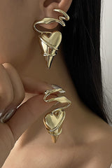 Fashionable Thorn-wrapped Heart Earrings