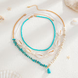 Bohemian Sunflower Multi-layer Pearl Shell Necklace