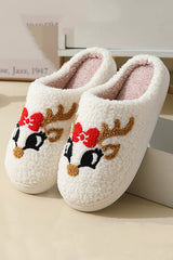 Christmas Cartoon Pattern Warm Cotton Slippers