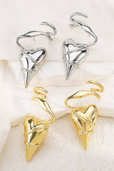 Fashionable Thorn-wrapped Heart Earrings