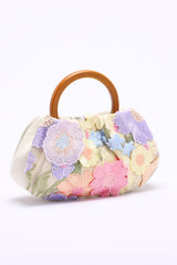Elegant Floral Embroidered Handbag