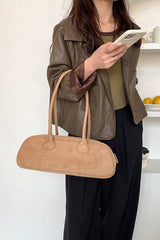 Vintage Suede Baguette Shoulder Bag