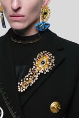 Fashionable Evil Eye Diamond Earrings