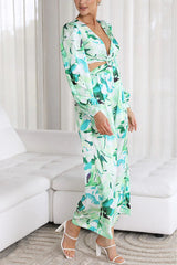 Inspiring Sights Floral Cutout Waist Pocketed Jumpsuit