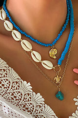 Bohemian Sunflower Multi-layer Pearl Shell Necklace